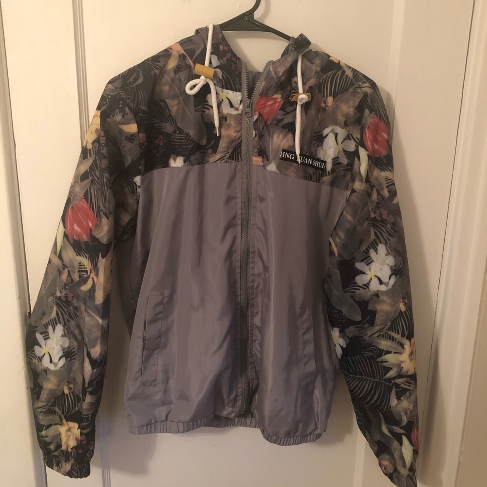 Floral windbreaker